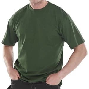 Click Workwear T Shirt Heavyweight 180gsm S Bottle Green Ref