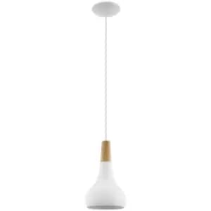Eglo - Sabinar - 1 Light Small Ceiling Pendant White, E27