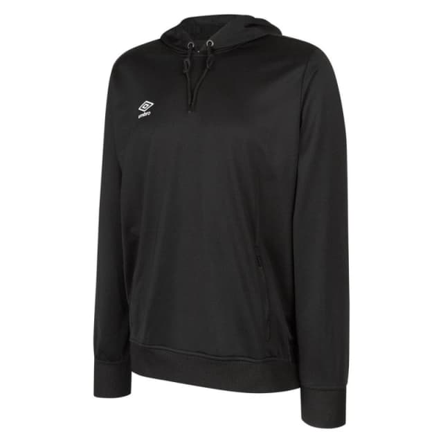 Umbro Umbro Men Club Essential Polyester Hoodie in Black Size: Small Black S Male 5063377228557