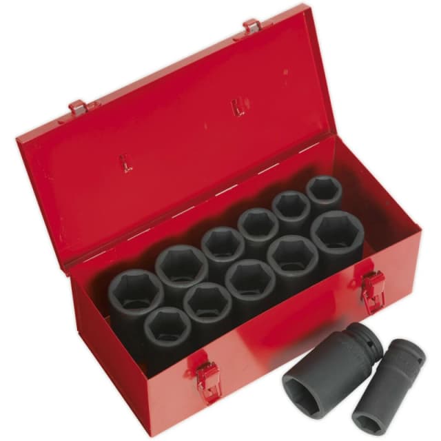 Loops 13 Piece PREMIUM Impact Socket Set - 3/4" Sq Drive - Deep Sockets - High Torque Multi