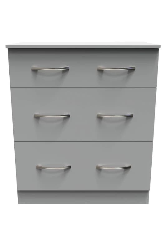 Heddon 3 Drawer Deep Chest In Dusk Grey (Ready Assembled)