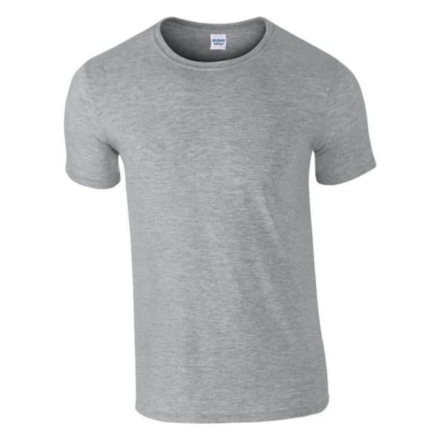 Gildan Soft Style Ringspun T Shirt Grey male