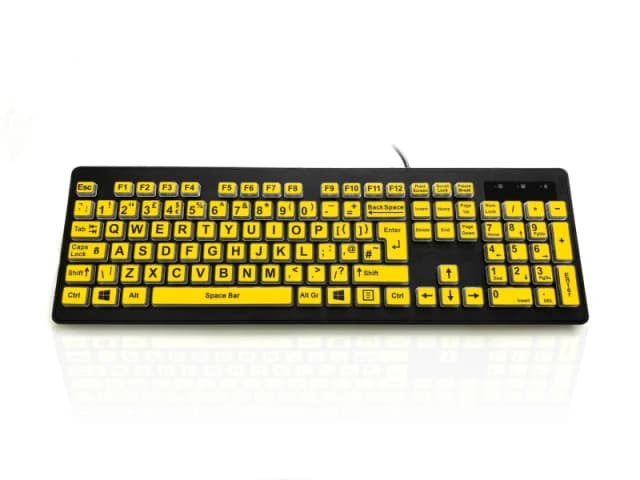 Accuratus KYB-RAINBOW2-VIS keyboard Home USB QWERTY UK English Black.