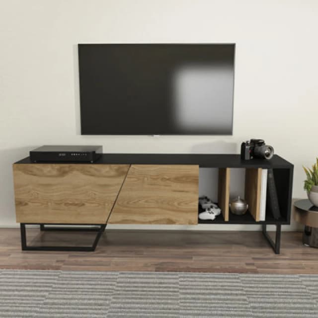 Decorotika Linossa TV Stand TV Unit for TVs up to 60" Walnut