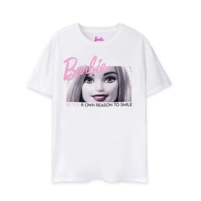 (X-Small) Barbie Short Sleeved T-Shirt (Womens White)