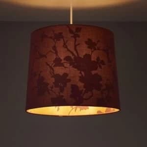 Colours Constance Purple Linen Effect Inner Print Light Shade D122mm