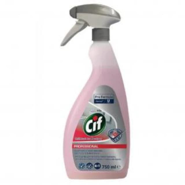 Cif Pro Formula 4 - in - 1 Washroom Cleaner and Disinfectant Ready To Use 750ml