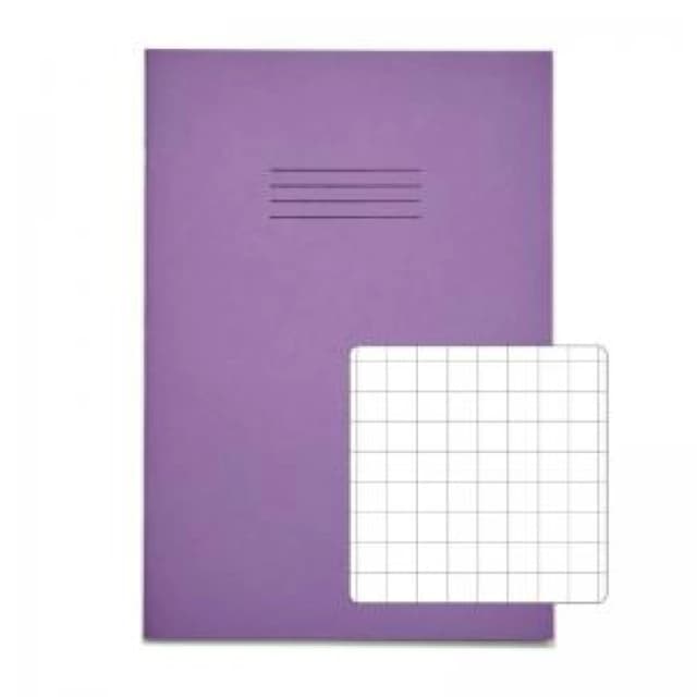 RHINO A4 Exercise Book 80 Page, Purple, S10 (Pack of 50)