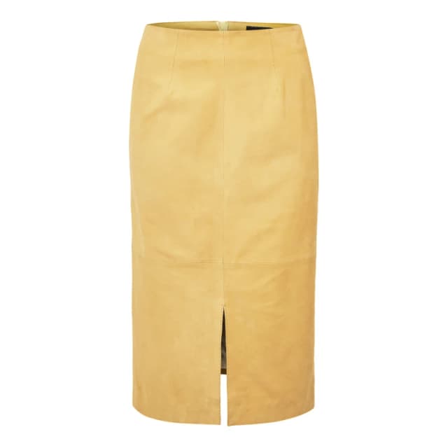 Boss Selavie 10259210 01 Leather Jacket Womens Open Yellow female 6 (XS)