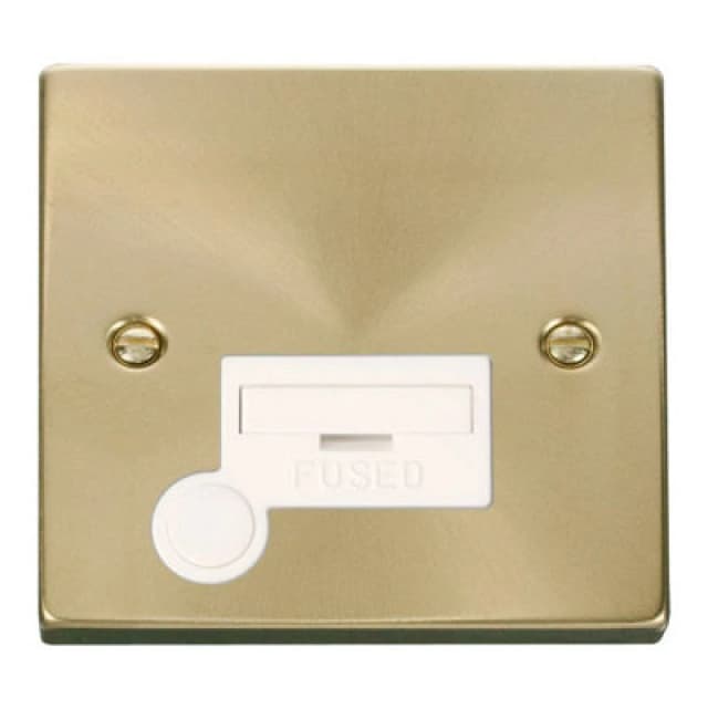 SE Home Satin / Brushed Brass 13A Fused Connection Unit With Flex Gold unisex