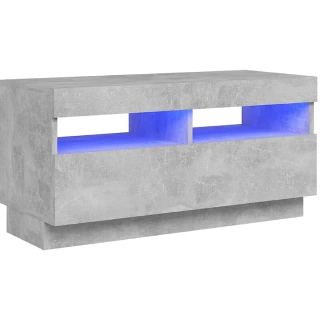 VIDAXL Vidaxl - tv Cabinet with LED Lights Concrete Grey 80x35x40cm 8720286218594