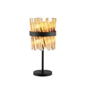 Lysander 6 Light G9, Table Lamp, Satin Black, Amber