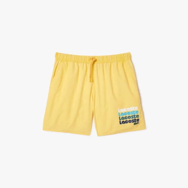 Lacoste Mid Length Washed Effect Swim Trunks Yellow male S