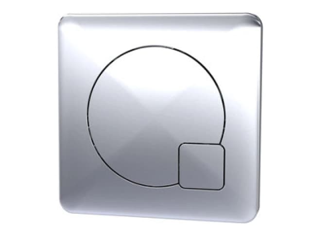 Balterley Square Dual Flush Push Button Chrome 70mm Silver unisex