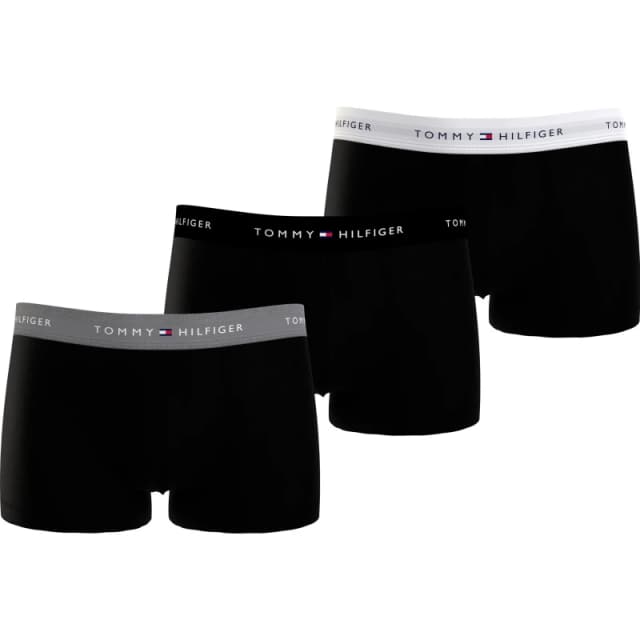 Tommy Hilfiger 3 Pack Logo Waistband Trunks Black 0UC male Large