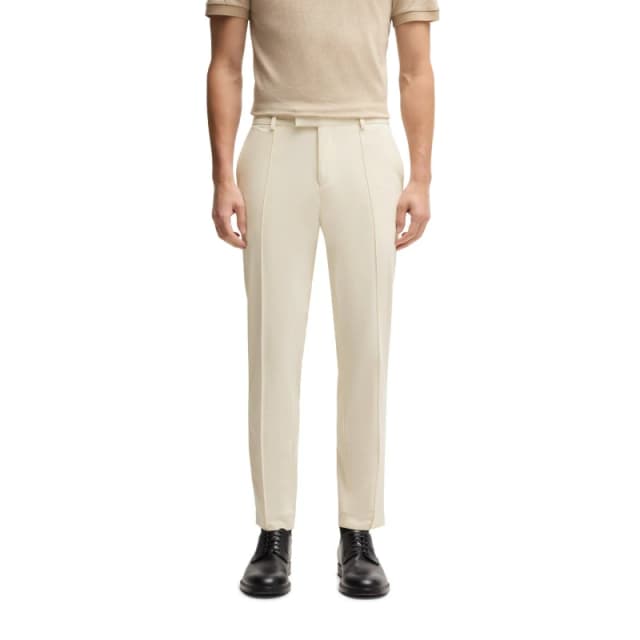 Boss Mens Genius Junior Straight Leg Trousers Open White male 28