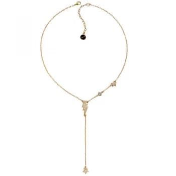 Ladies Karl Lagerfeld Gold Plated Star & Lightning Necklace