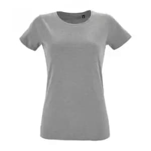 SOLS Womens/Ladies Regent Fit Short Sleeve T-Shirt (L) (Grey Marl)
