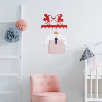 Bear - Red Red Metal Wall Hook