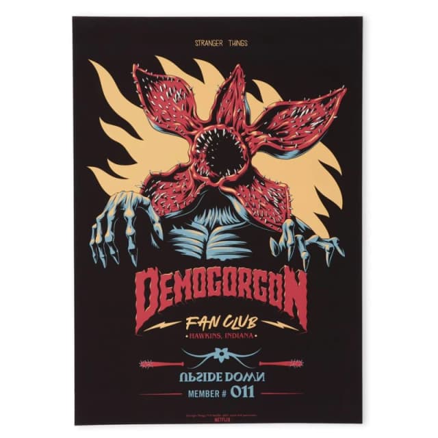 Stranger Things The Demogorgon Fan Club Giclee Art Print - A2 - Print Only