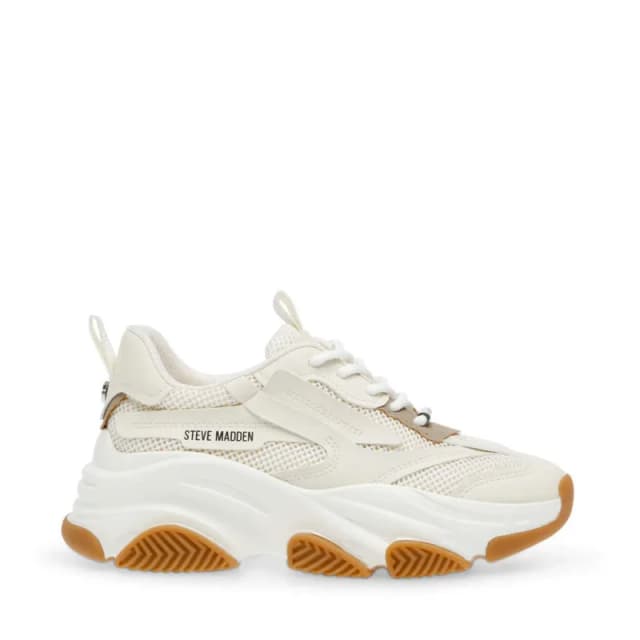 Steve Madden White/Gum Possession Trainer White Female 6 223989UK