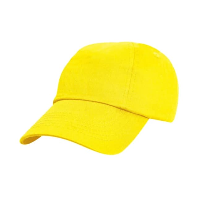 Result Cotton Low Profile Cap in Yellow Yellow Unisex One Size