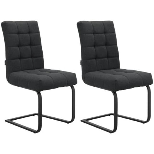 Dorel Terza D.chair 2Pk Black Fabric, Black 88801184UK