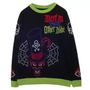 Disney Womens/Ladies Dr Facilier Villains Knitted Jumper (L) (Black/Green/Red)