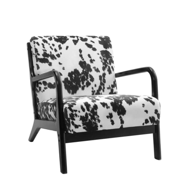 Kabinet UK Spots Velvet Upholstered Chair Cow Multi unisex Large
