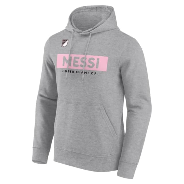 MLS Messi Inter Miami Hoodie Mens Sports Grey male Small
