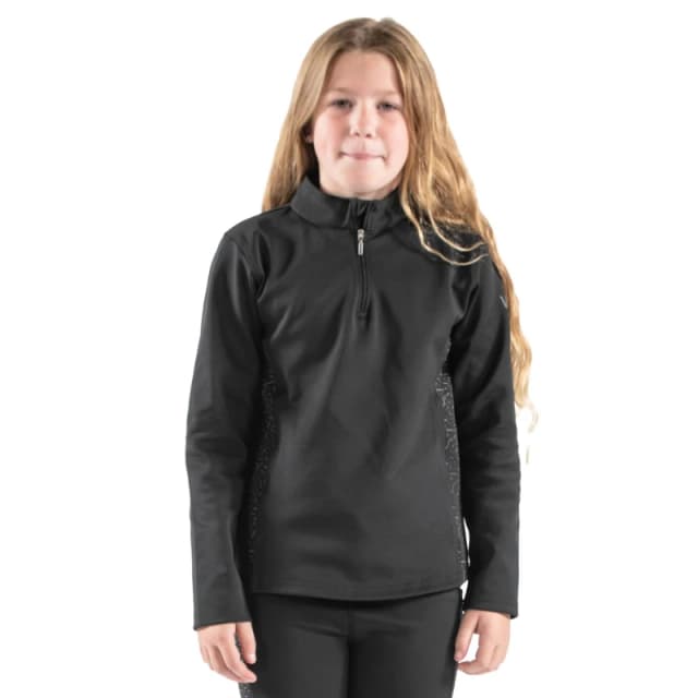 Whitaker Hatfield Reflective Base Layer Top in Black Size: 11-12 Years Black Unisex 11-12 Years