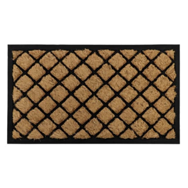 JVL Comfort Tuffscrape Door Mat, 40x70cm, Diamond Grid Brown