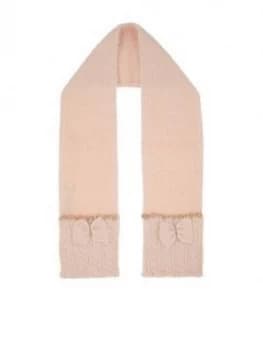 Monsoon Girls Poppy Fluffy Sparkle Bow Scarf - Pink