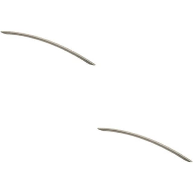 Loops 2x Curved Bow Cabinet Pull Handle 338 x 10mm 288mm Fixing Centres Satin Nickel Metallics unisex