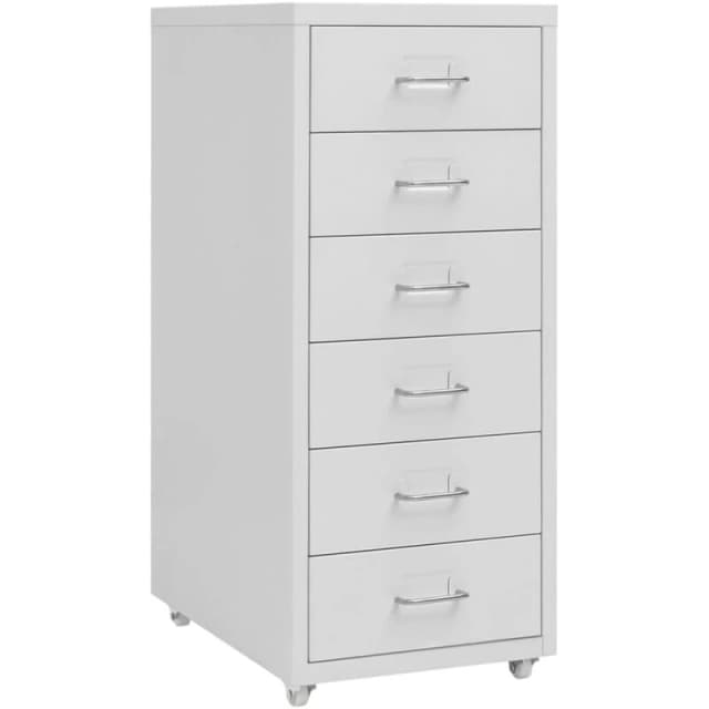 VIDAXL Mobile File Cabinet Grey 28x41x69cm Metal vidaXL 8720286588291