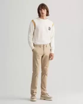 GANT Men Hallden Slim Fit Twill Chinos (30-32) Beige