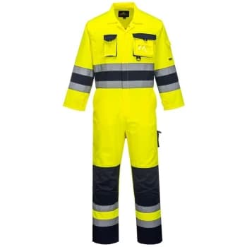 Portwest - TX55YNRL - sz L Nantes Hi-Vis Coverall - Yellow/Navy