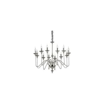 Ideal Lux Artu' - 12 Light Crystal Chandelier Chrome Finish, E14