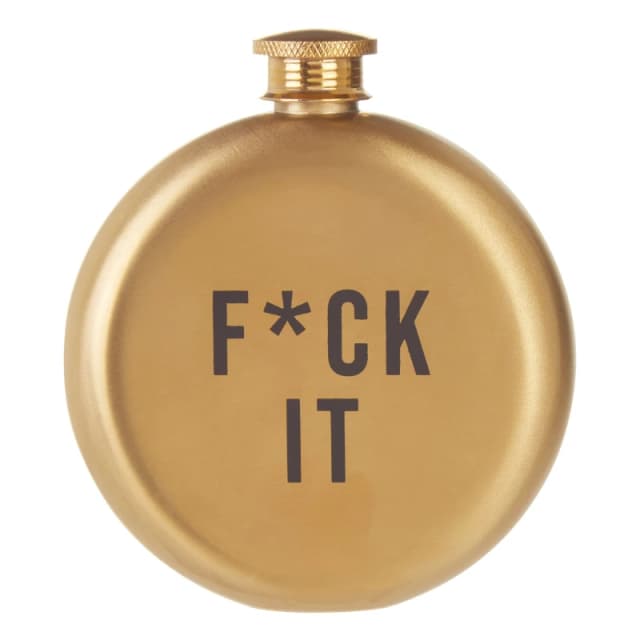 Premier Housewares Mimo F*Ck It Hip Flask Gold unisex
