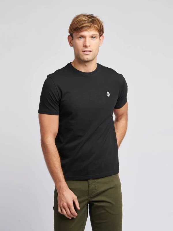 U.S. POLO ASSN. Double Horsemen T-Shirt Black