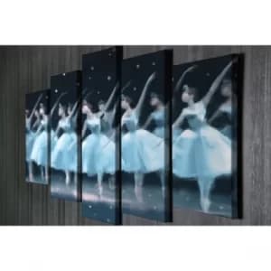 BC109 Multicolor Decorative Canvas Painting (5 Pieces)