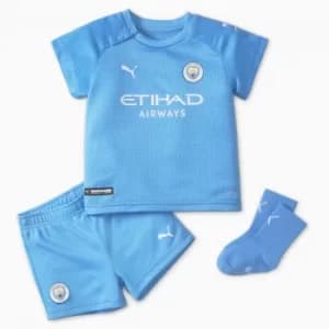 PUMA Man City Home Football Babies' Kit, Light Blue/White, size 12M, Clothing
