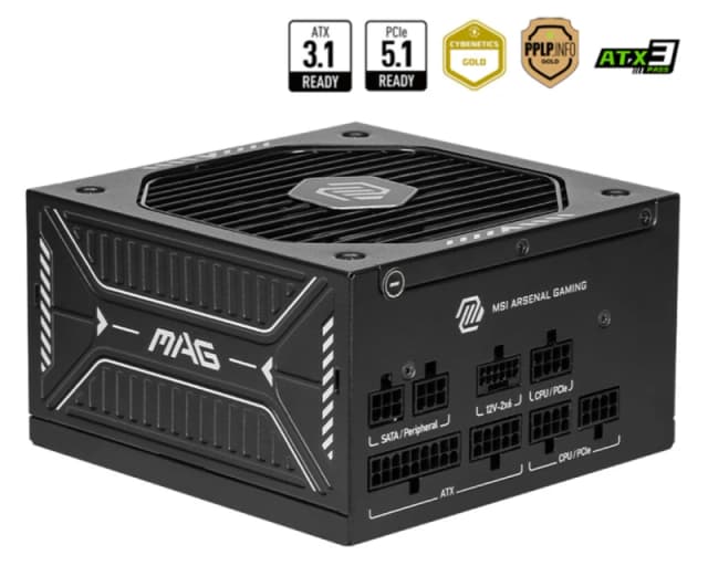 MSI MAG A650GLS PCIE5 power supply unit 650 W 24-pin ATX ATX Black 4711377292306
