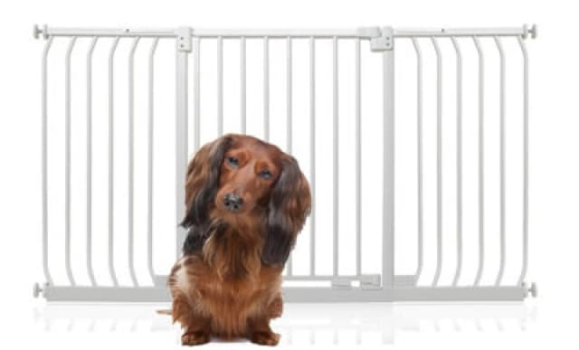 Bettacare Elite Pressure Dog Gate, 143Cm - 152Cm, Matt White, Pressure Fit Pet Gate For Dog And Puppy