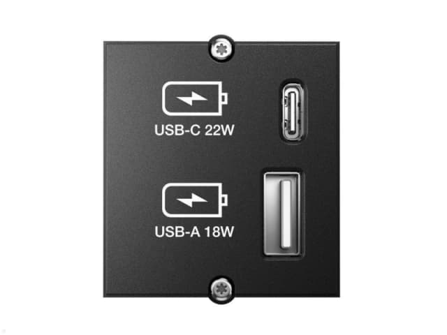 Bachmann 917.227 socket-outlet USB A + USB C Black