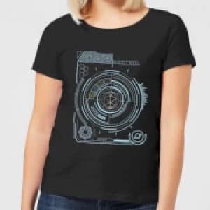 Crystal Maze Futuristic Crystal Womens T-Shirt - Black