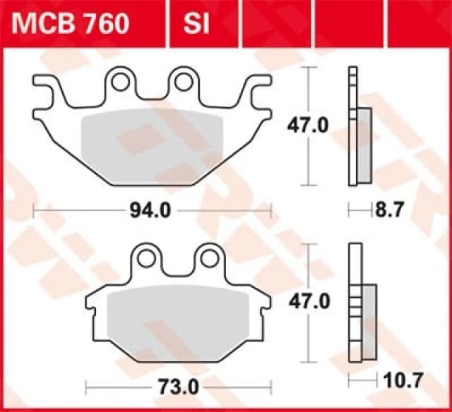 TRW Lucas Brake pad MCB760