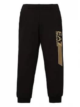 Emporio Armani EA7 7 Lines Logo Jogging Pants Black Size 12 Years Boys