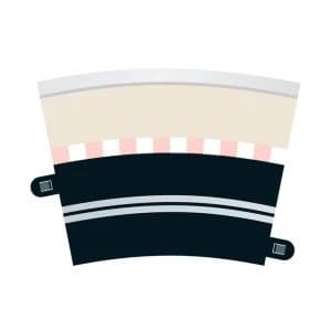 Scalextric Single Lane Radius 3 Curve 22.5° Pack Of 4