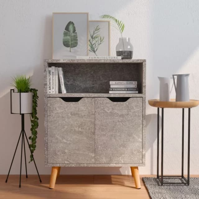 VIDAXL Sideboard Concrete Grey 60x30x72cm Engineered Wood Vidaxl 8720286344248